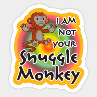 Snuggle Monkey Sticker